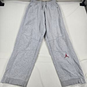 Vintage Nike Air‎ Jordan Zip Leg Fleece Gray Sweatpants Men's Size Large